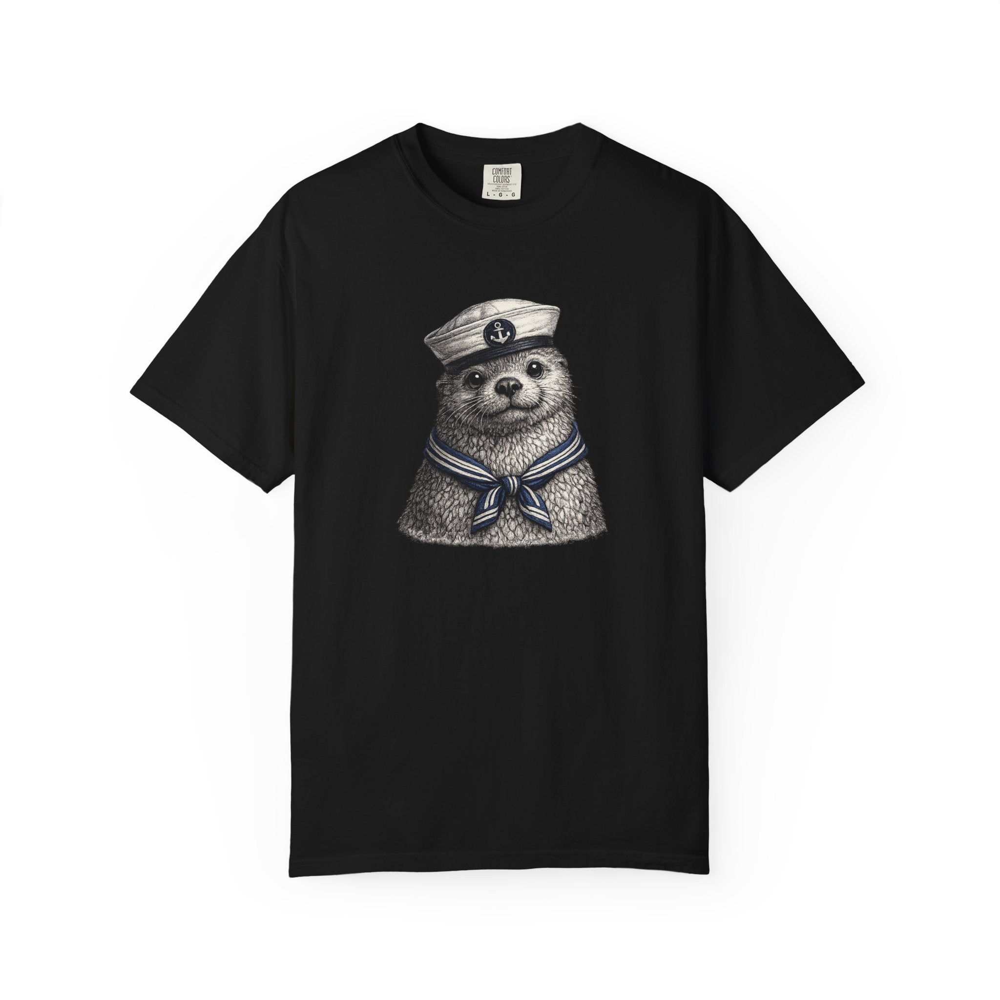 Otter Sailor Graphic T-Shirt — Cute Otter Animal Tee