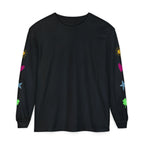 Heart Stars Long Sleeve T-Shirt- Womens Cute Graphic Long Sleeve Tee