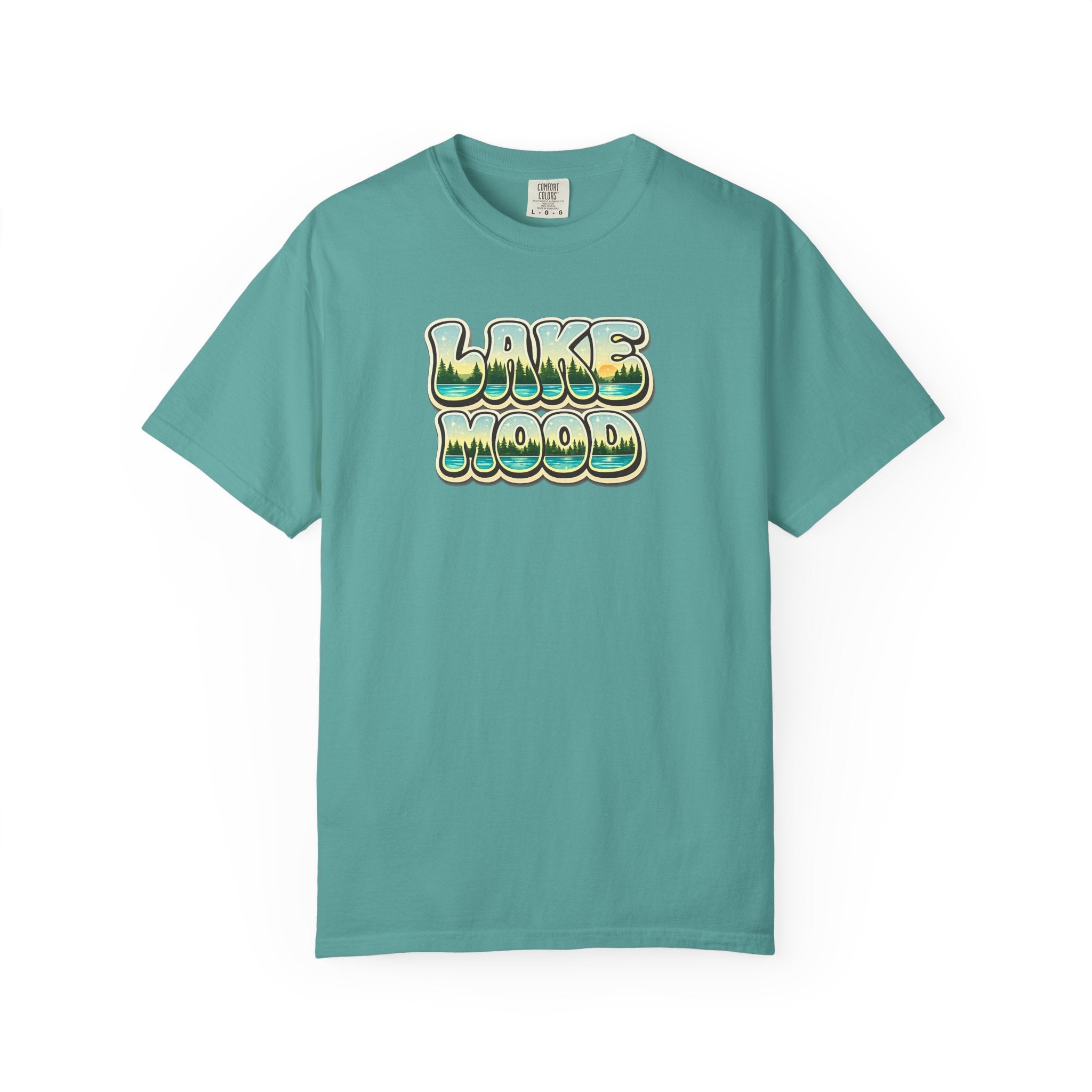 Lake Mood T-Shirt — Retro Bubble Letter Graphic Tee