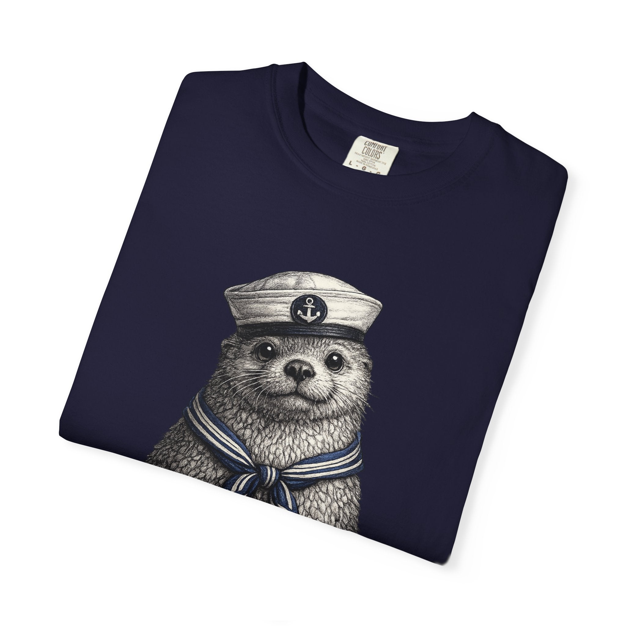 Otter Sailor Graphic T-Shirt — Cute Otter Animal Tee