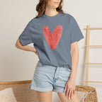 Heart Painted Graphic T-Shirt — Heart Tee for Casual Everyday Wear