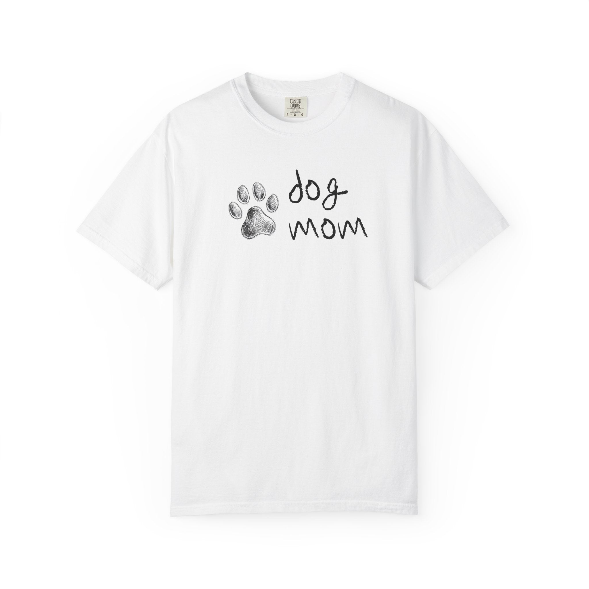 Dog Mom T-Shirt — Paw Print Graphic Tee for Dog Lovers