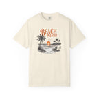 Beach Please T-Shirt — Vintage Sunset Palm Beach Tee
