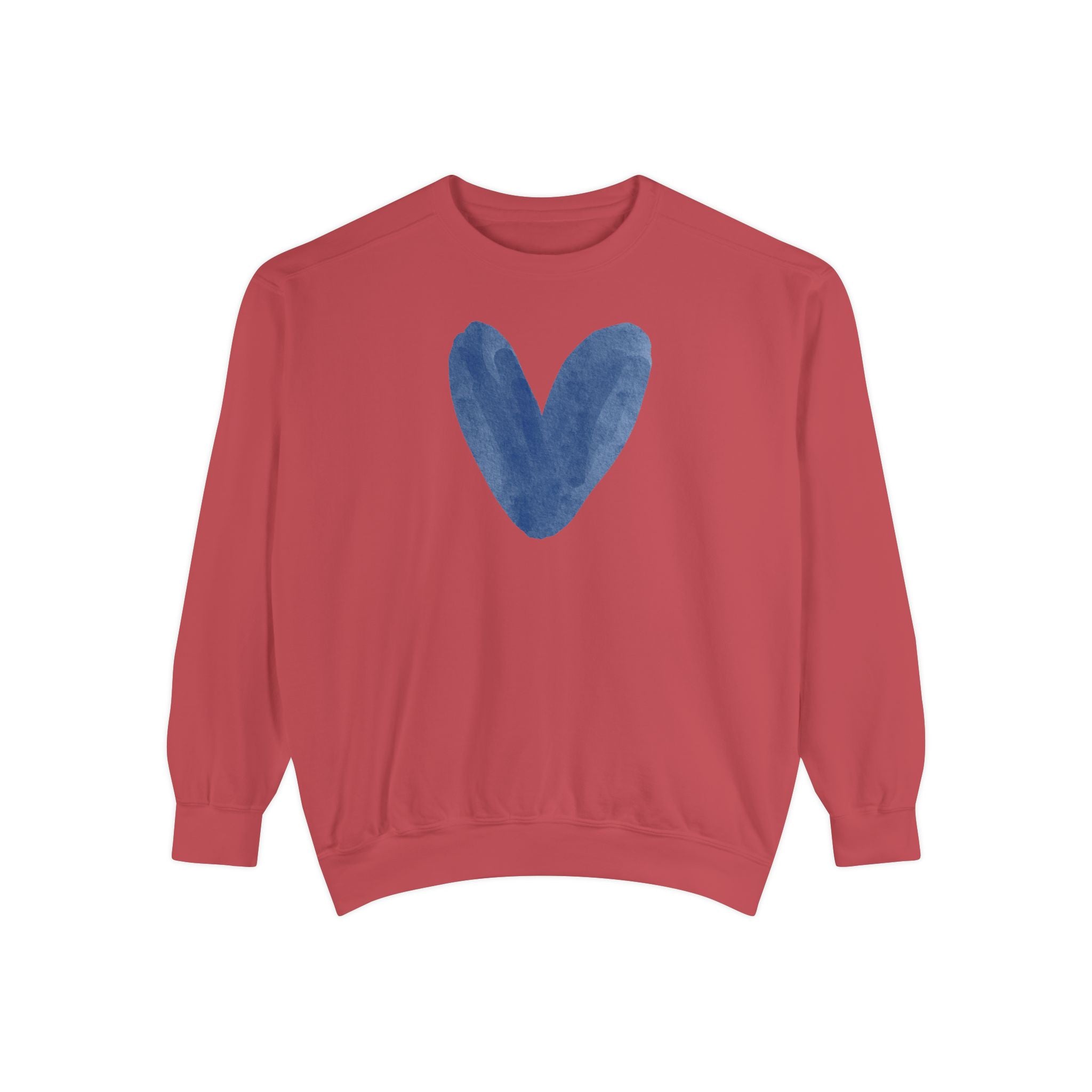 Heart Painted Sweatshirt — Womens Heart Graphic Pullover Crewneck