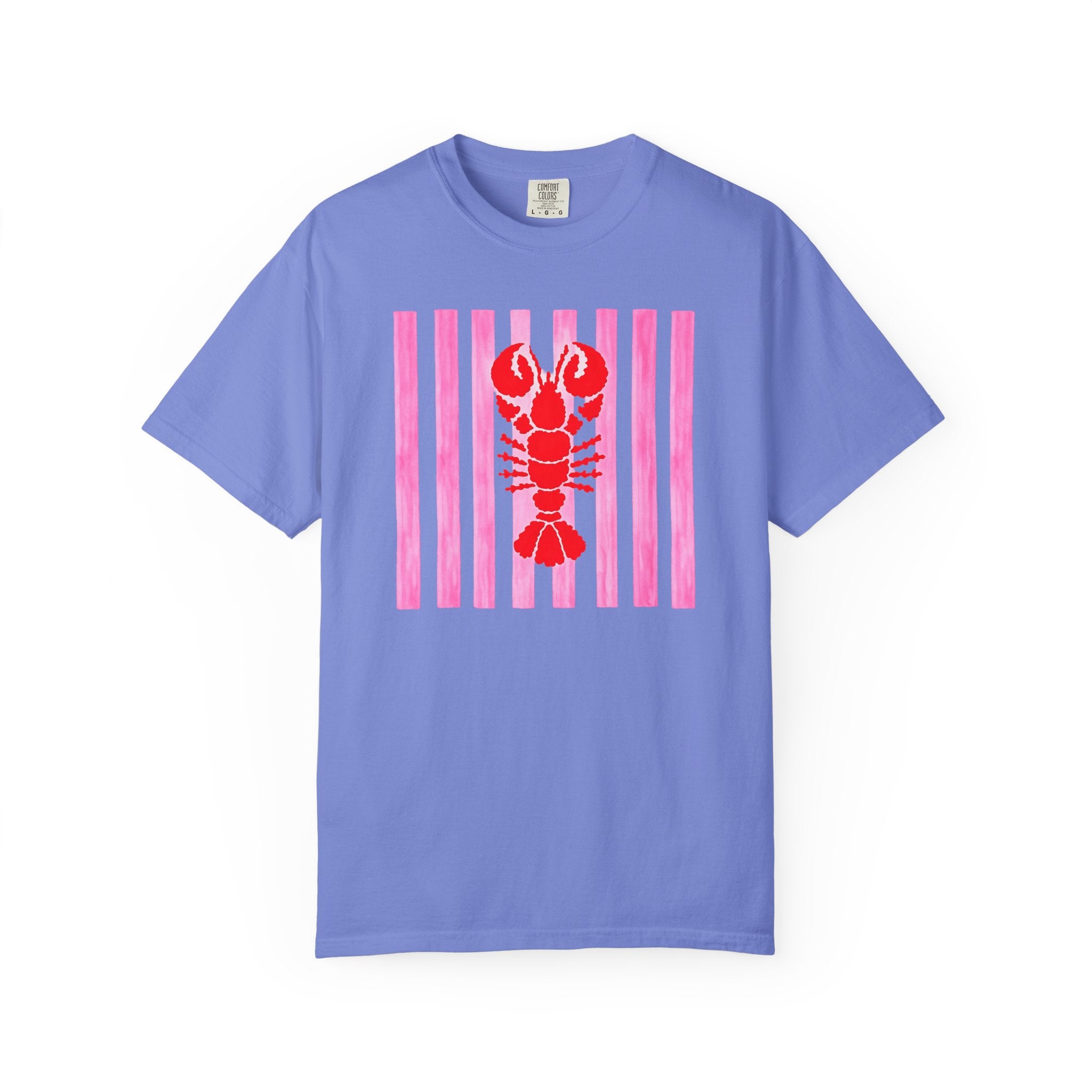 Lobster Stripe T-Shirt — Womens Graphic T Shirt