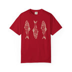 Three Fish T-shirt | Retro Fish Illustration, Nautical Beach Tee