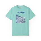 Mykonos Greece Vintage Sketch T-Shirt- Greece Graphic Tshirt
