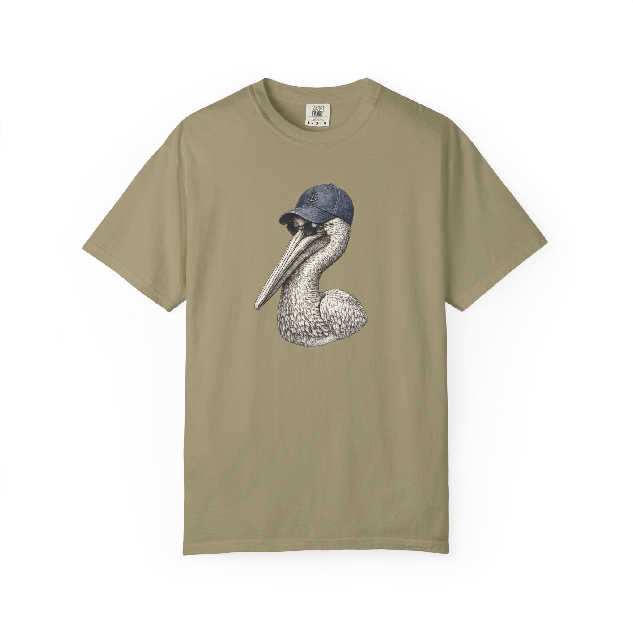 Pelican Graphic T-Shirt — Vintage Pelican with Baseball Cap Tee