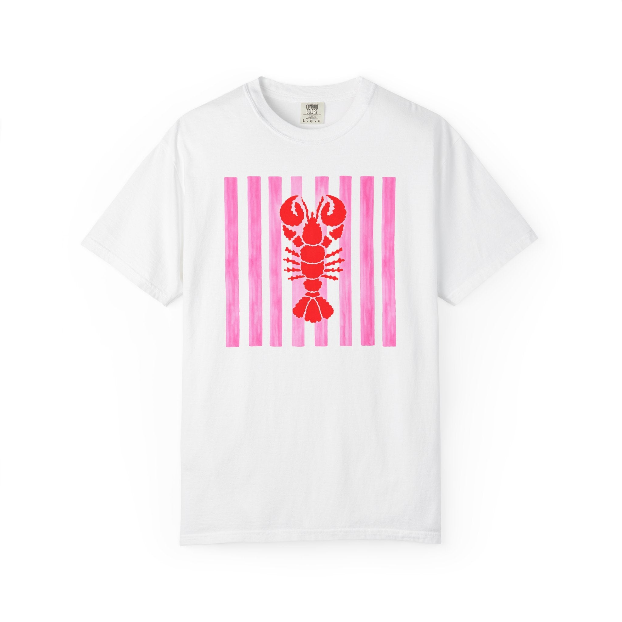Lobster Stripe T-Shirt — Womens Graphic T Shirt