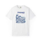 Mykonos Greece Vintage Sketch T-Shirt- Greece Graphic Tshirt