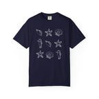 Seaside Sea Shells T-Shirt — Nautical Womens Graphic T Shirt