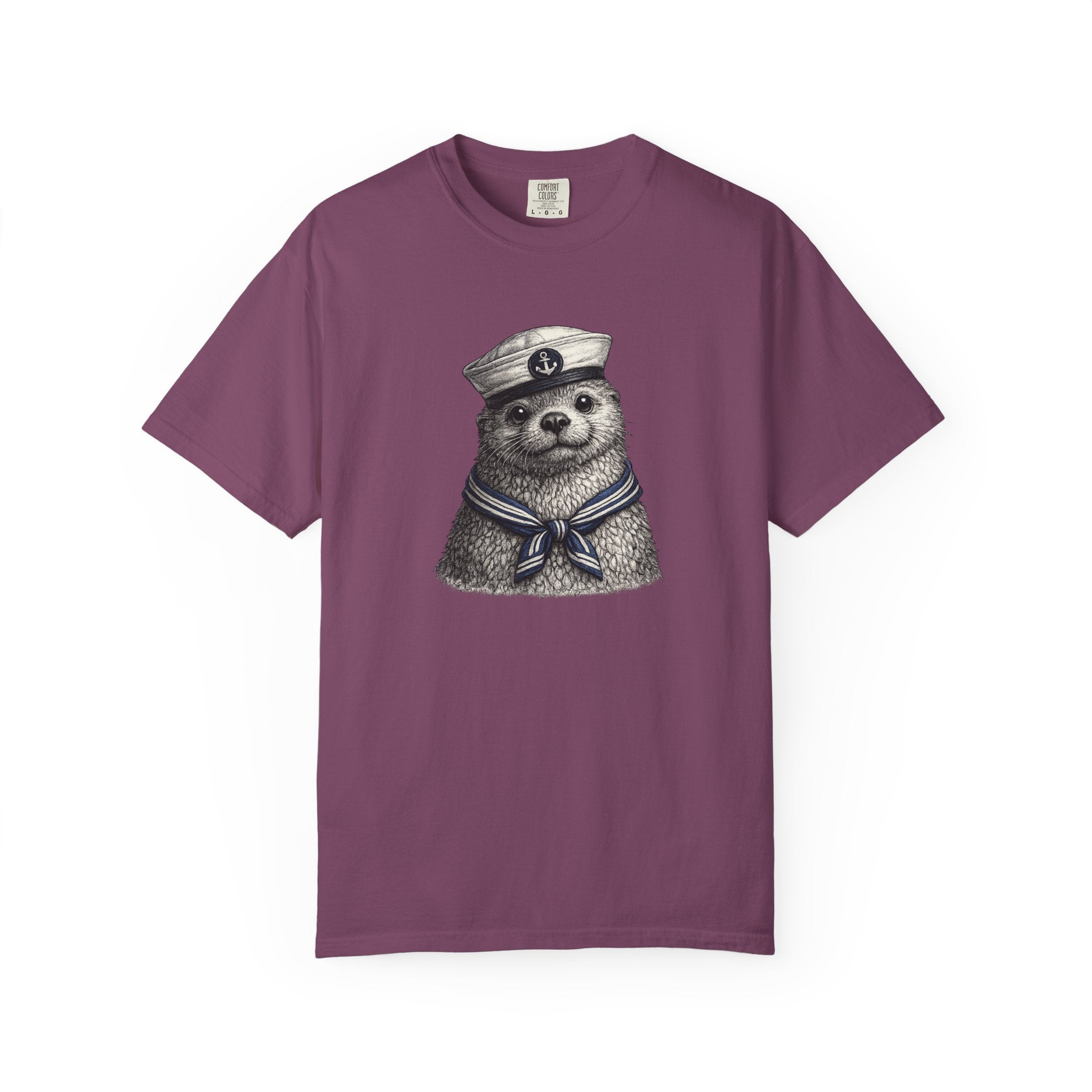 Otter Sailor Graphic T-Shirt — Cute Otter Animal Tee