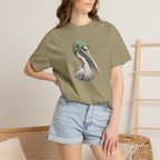 Pelican with Beanie T-Shirt — Ocean Life Graphic Tshirt