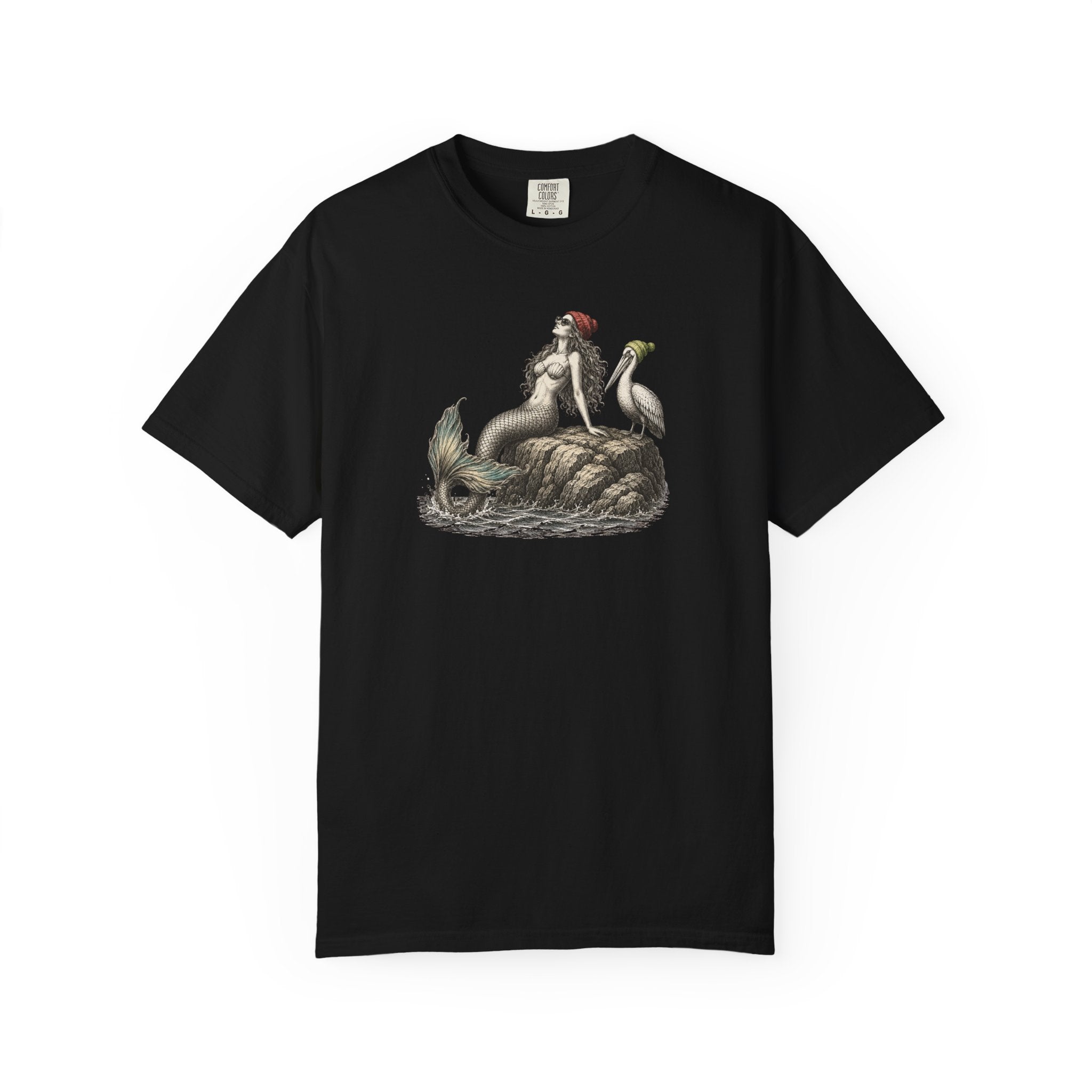 Mermaid & Pelican Graphic T-Shirt — Mermaid Ocean Graphic Tee