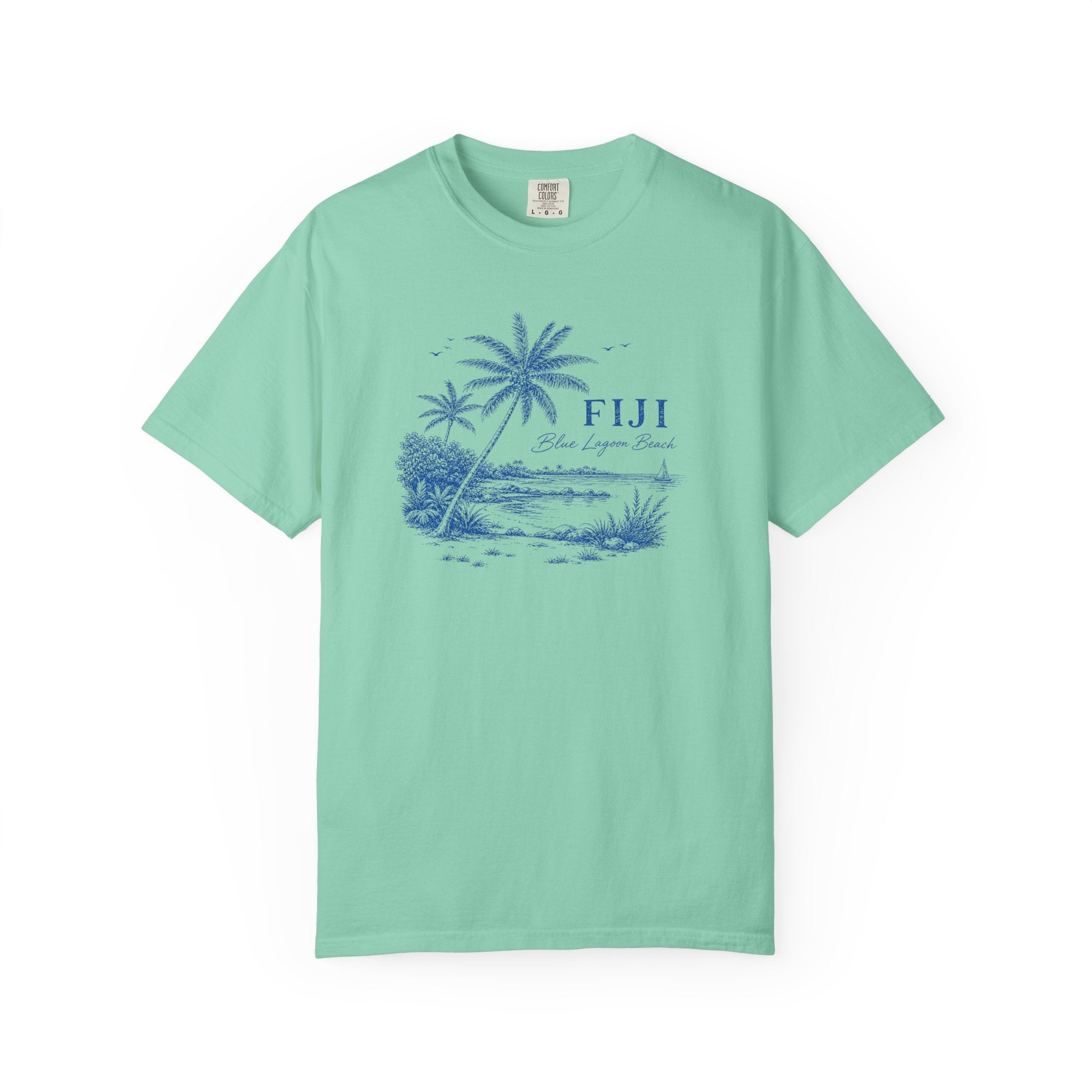 Fiji Island Palm Beach T-Shirt — Tropical Fiji Graphic Tee