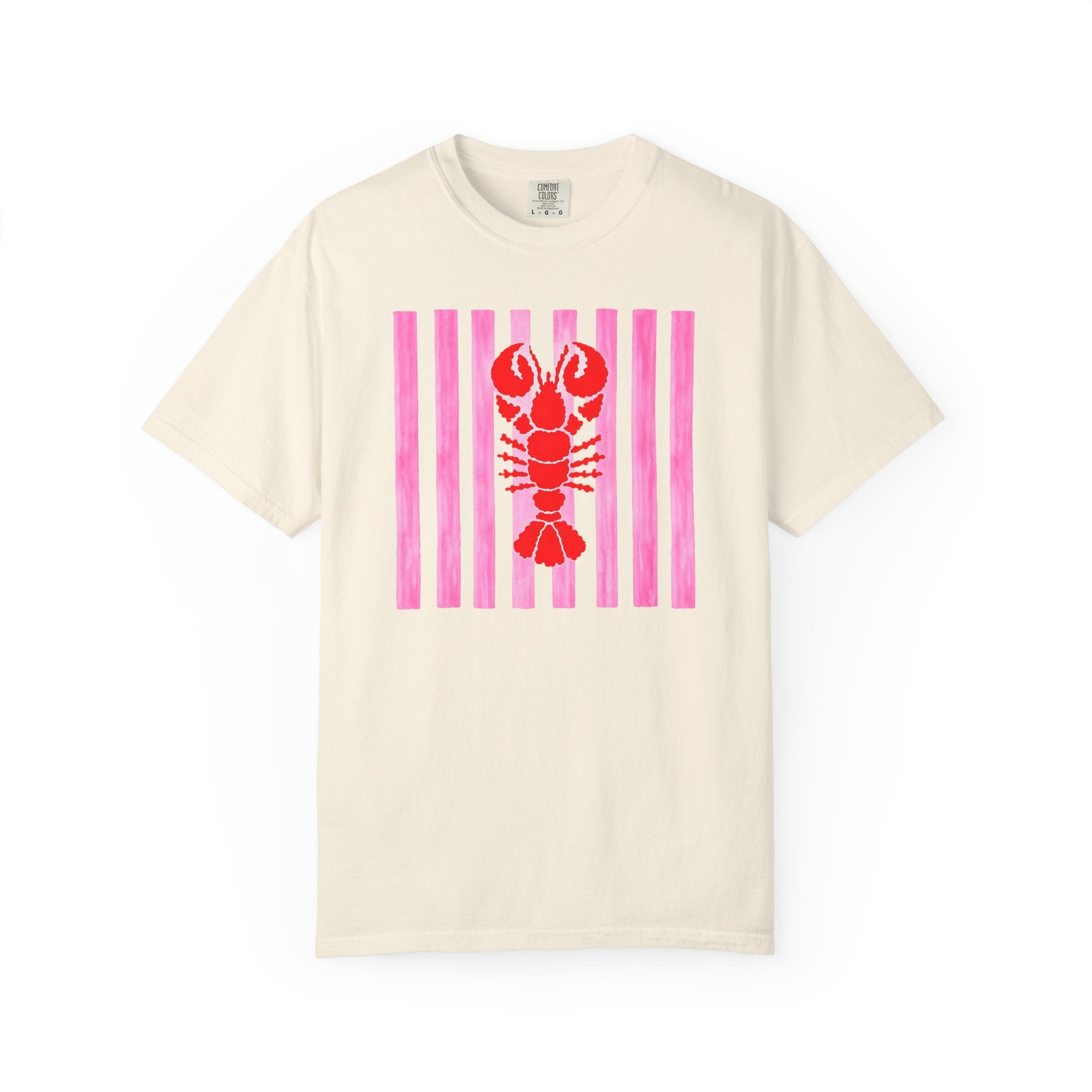 Lobster Stripe T-Shirt — Womens Graphic T Shirt