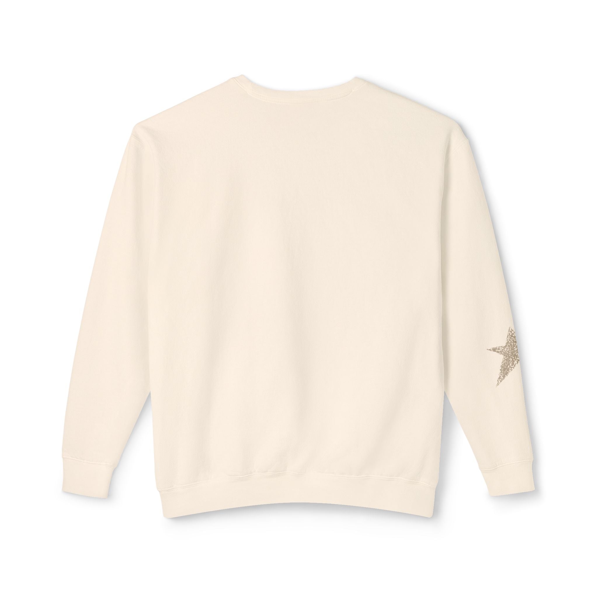 Star Sweatshirt — Tan Star Crewneck Sweatshirt- Loungewear