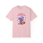 All American Cowboy T-shirt | Patriotic Boots and Flag Graphic
