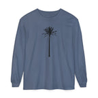 Palm Tree Long Sleeve T-Shirt — Minimal Tropical Graphic Tee