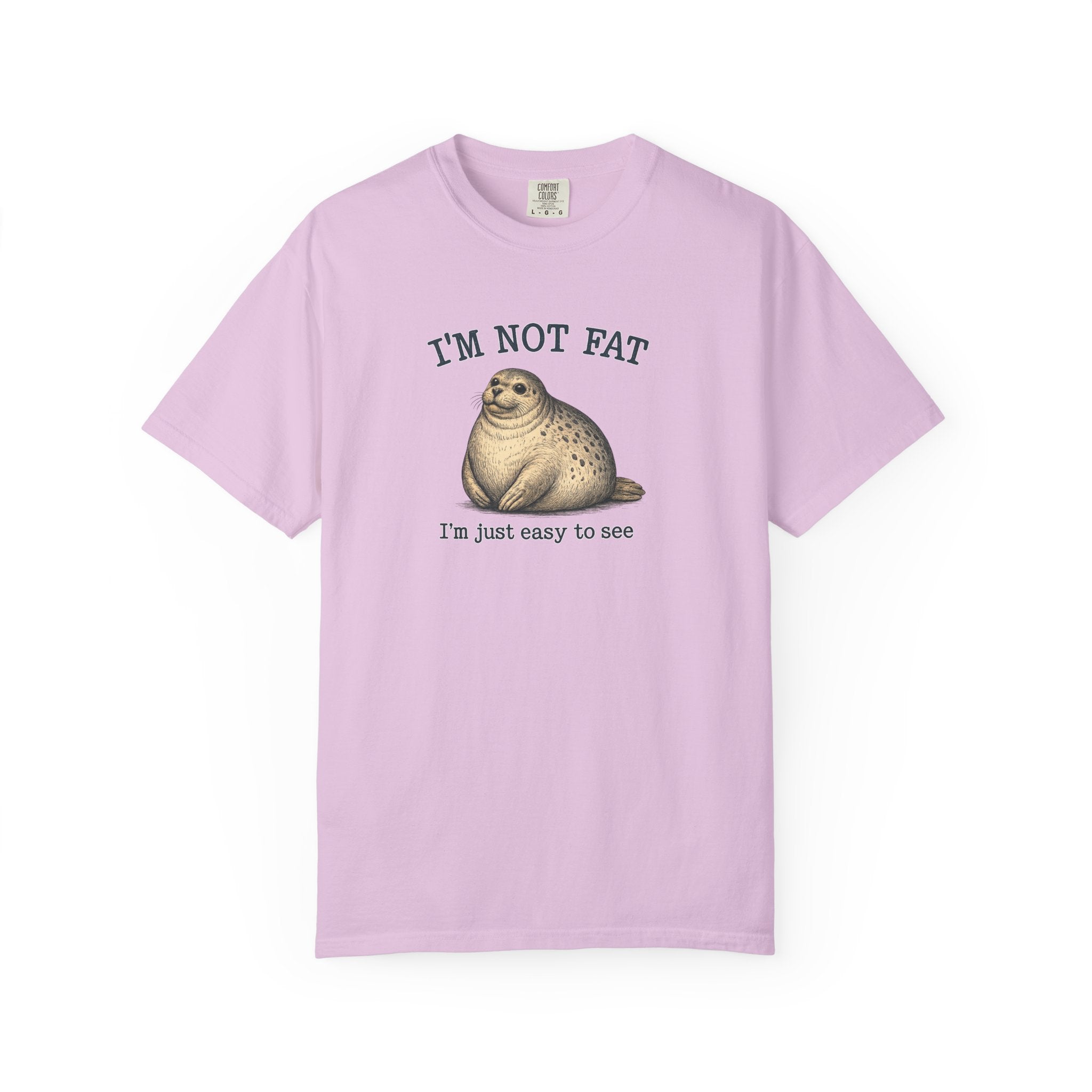 Funny Seal Graphic T-Shirt — "I’m Not Fat, I’m Just Easy to See" Casual Tshirt