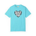 Beach Babe T-Shirt — White Print on Black Heart Graphic Tee