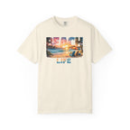 Beach Life sunset scene T-Shirt | coastal beach graphic tee
