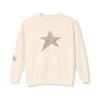 Star Sweatshirt — Tan Star Crewneck Sweatshirt- Loungewear