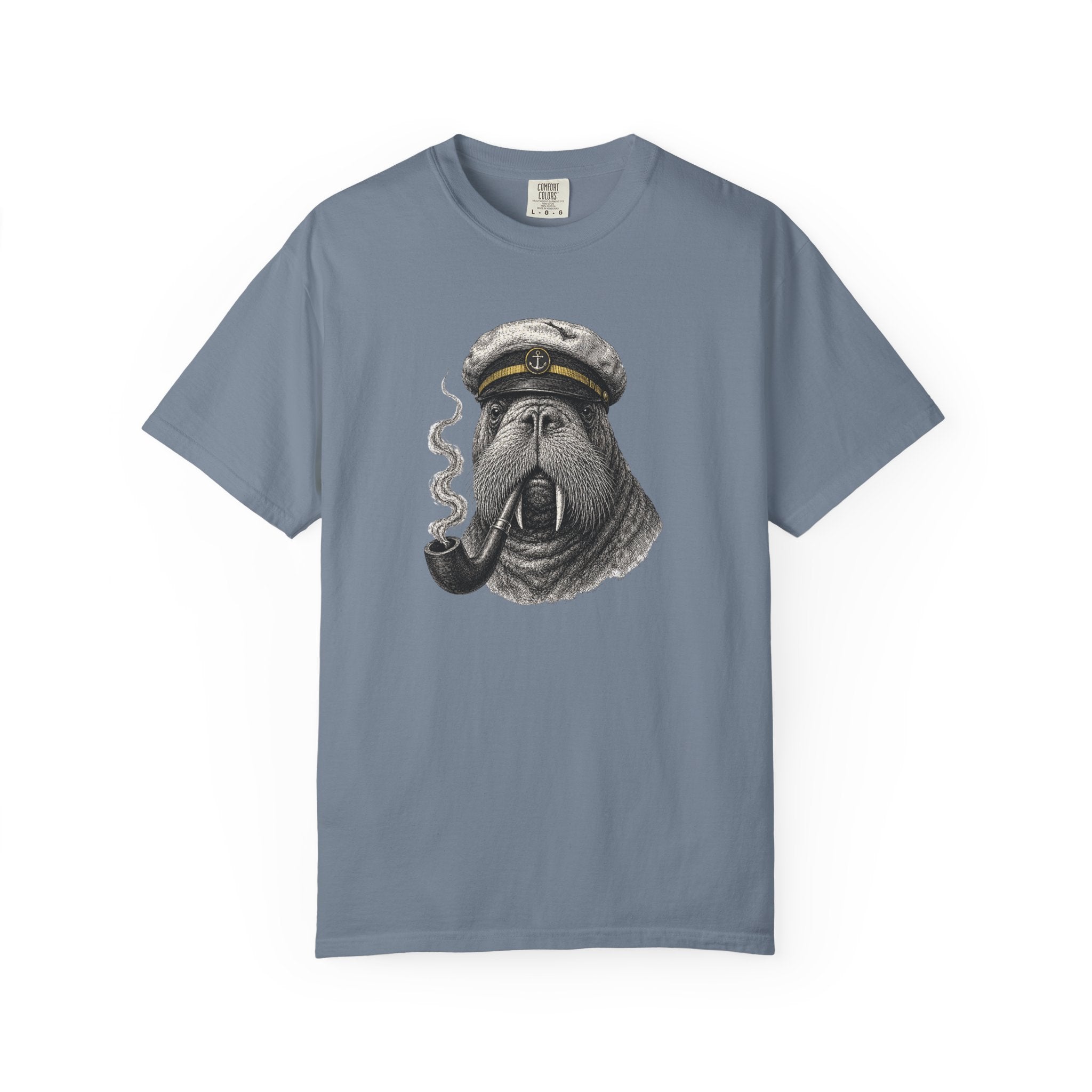 Captain Walrus T-Shirt — Ocean Life Tshirt Design