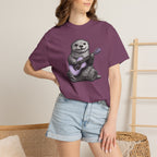 Otter Playing Purple Guitar Tshirt- Ocean life Tshirts