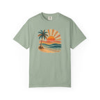 Boho Sunset Palm Beach T-Shirt —  Tropical Sunset Graphic Tee