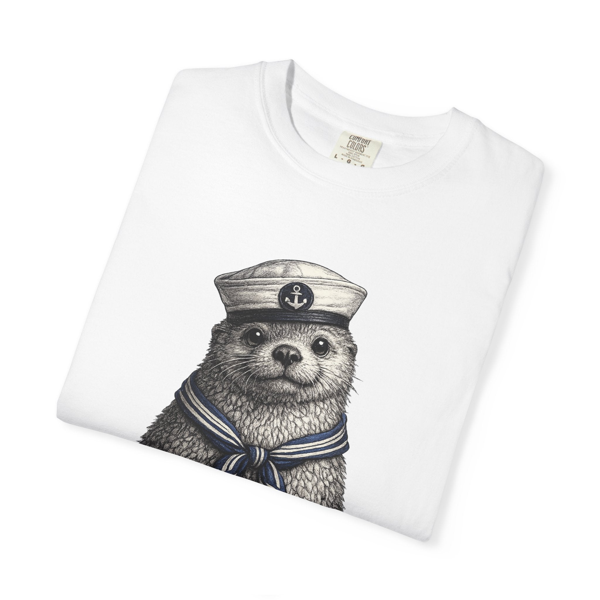 Otter Sailor Graphic T-Shirt — Cute Otter Animal Tee