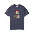 Seal in Beanie with Ice Coffee TShirt — Cute Seal Graphic T-Shirt