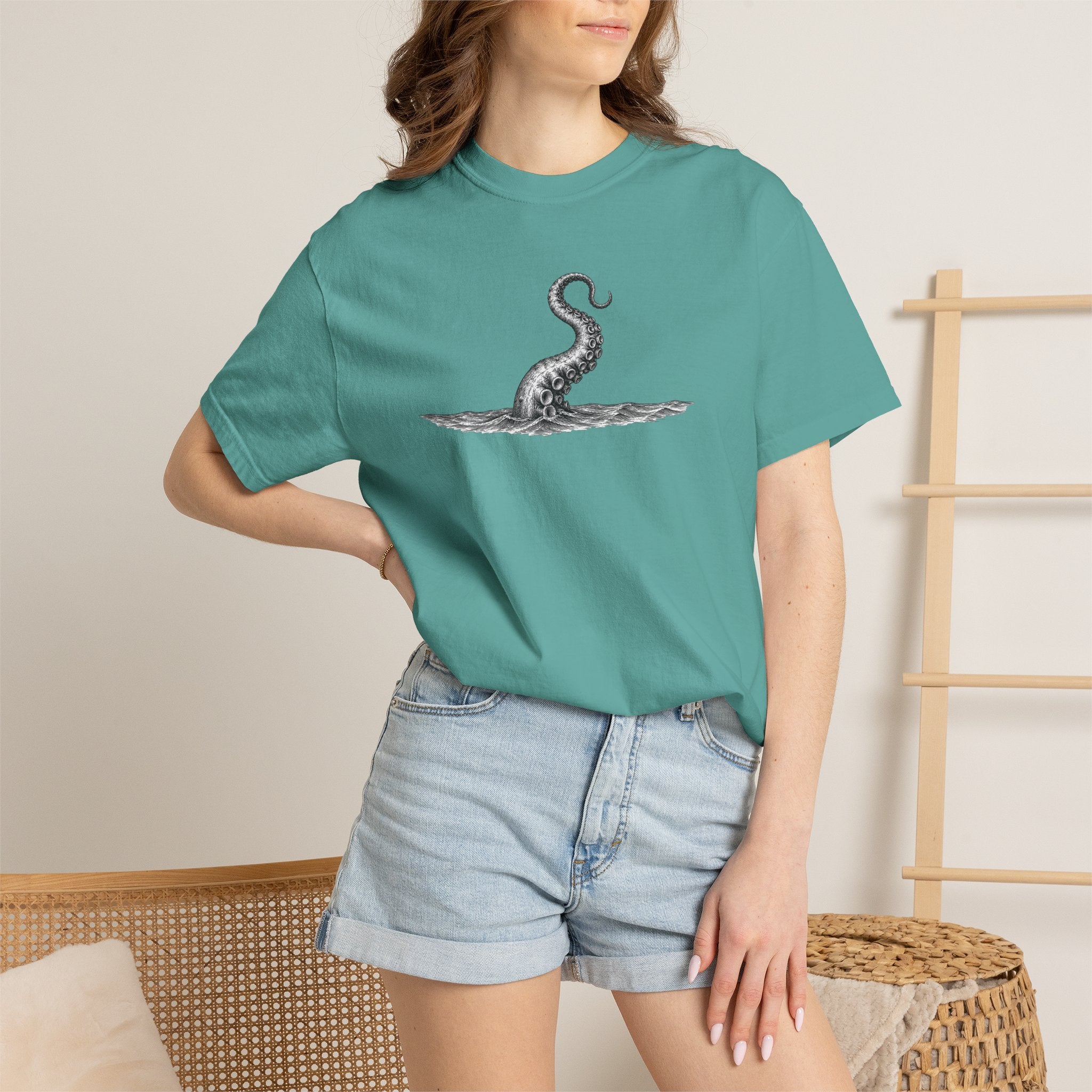 Octopus Tentacle Graphic T-Shirt- Ocean Life Tshirts