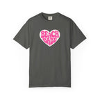 Beach Babe T-Shirt — Hot Pink on light Pink Heart  Summer Tee