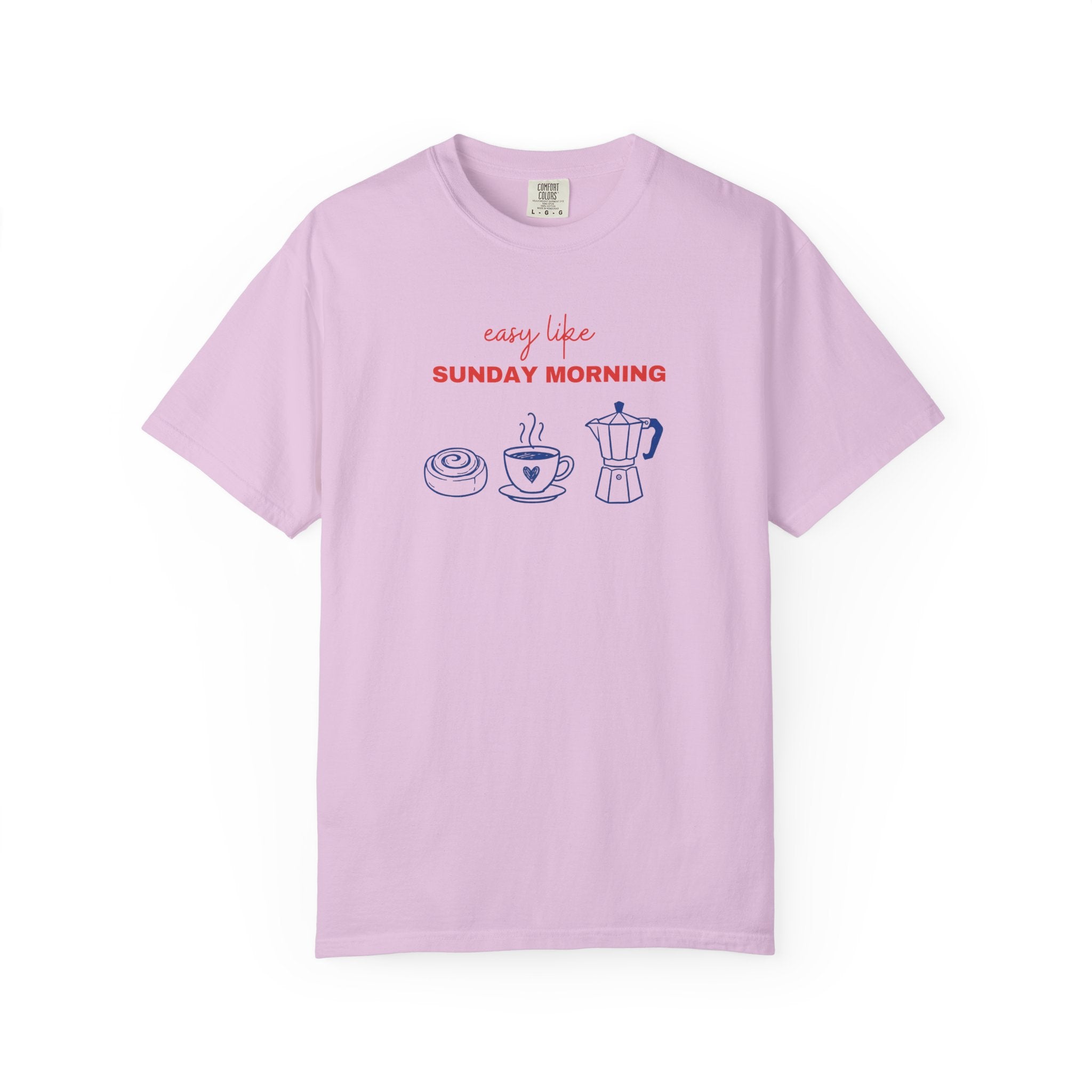Easy Like Sunday Morning T-Shirt — Cozy Coffee & Pastry Graphic Tee