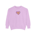 Colorful Heart Sweatshirt- Heart Fleece Sweatshirt- Loungewear
