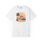 Boho Sunset Palm Beach T-Shirt —  Tropical Sunset Graphic Tee