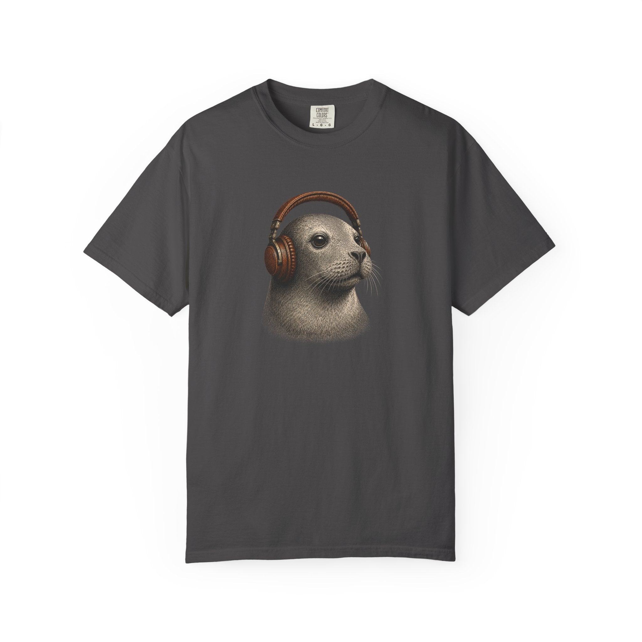 Seal with Headphones T-Shirt — Cute Ocean Animal Graphic Tee