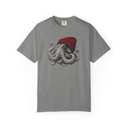 Octopus with Red Beanie T-shirt- Ocean Graphic Tshirt