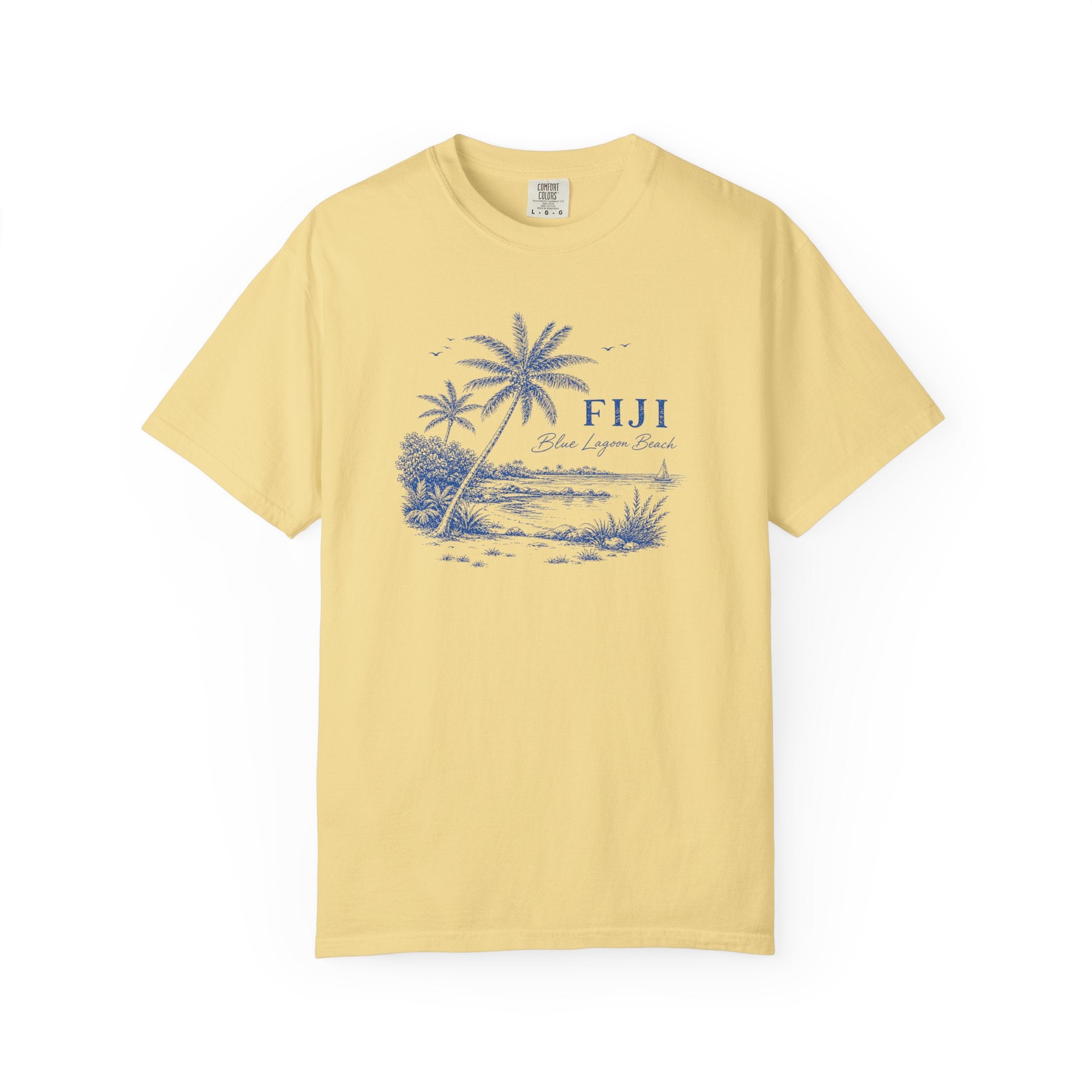 Fiji Island Palm Beach T-Shirt — Tropical Fiji Graphic Tee