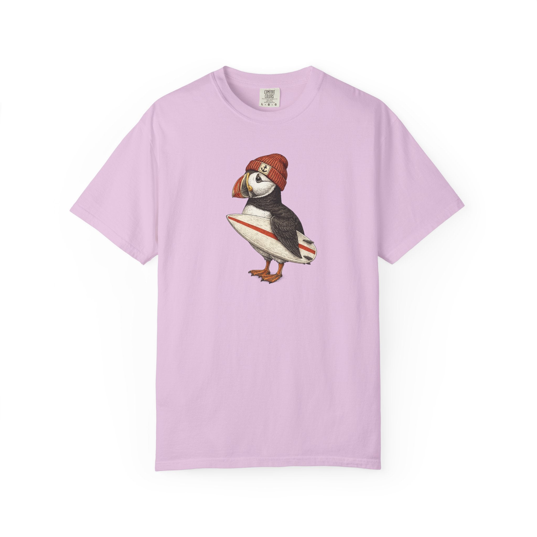 Puffin Surfer T-Shirt — Cute Surfing Puffin Graphic Tee