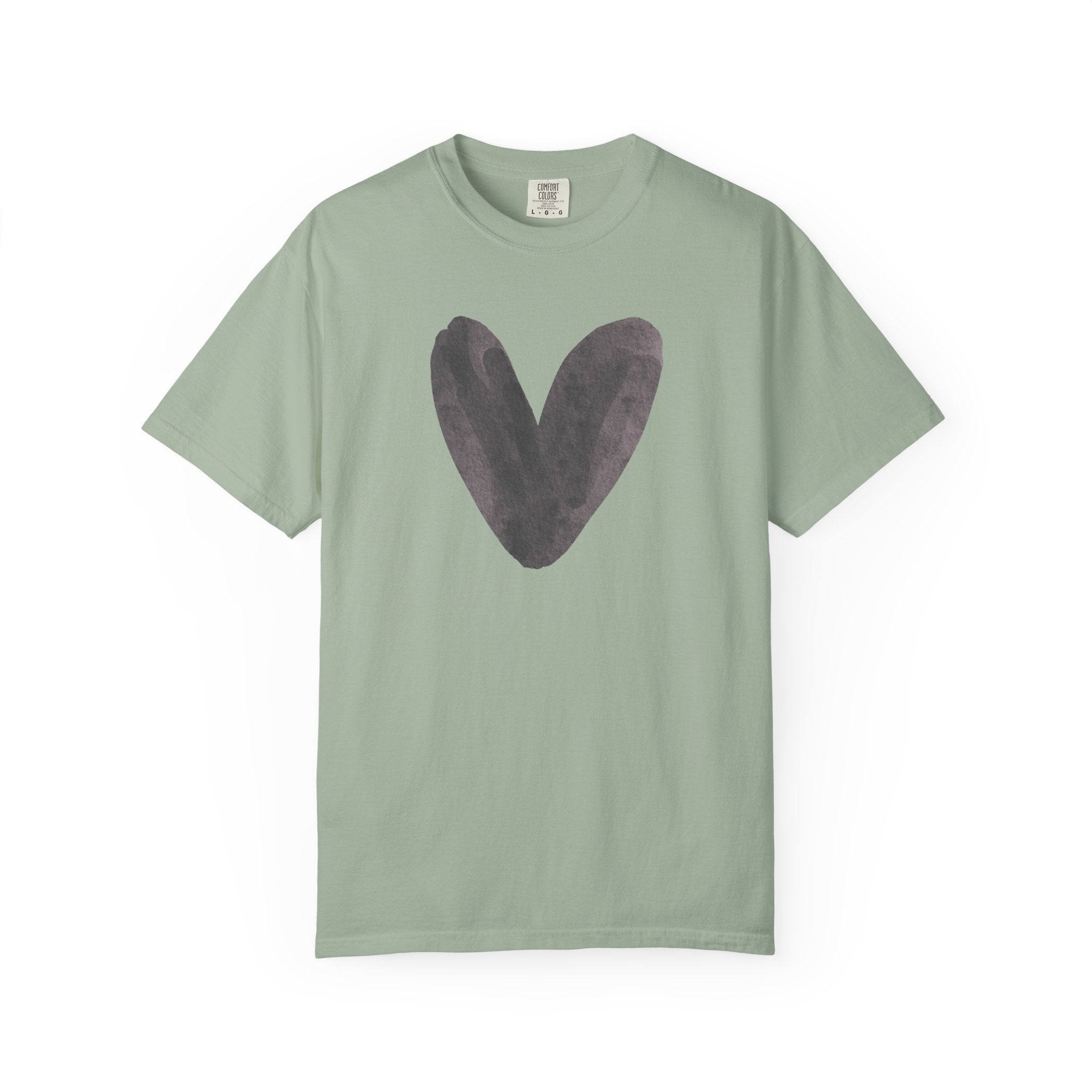 Heart Brushstroke T-Shirt — Minimal Watercolor Heart Tee