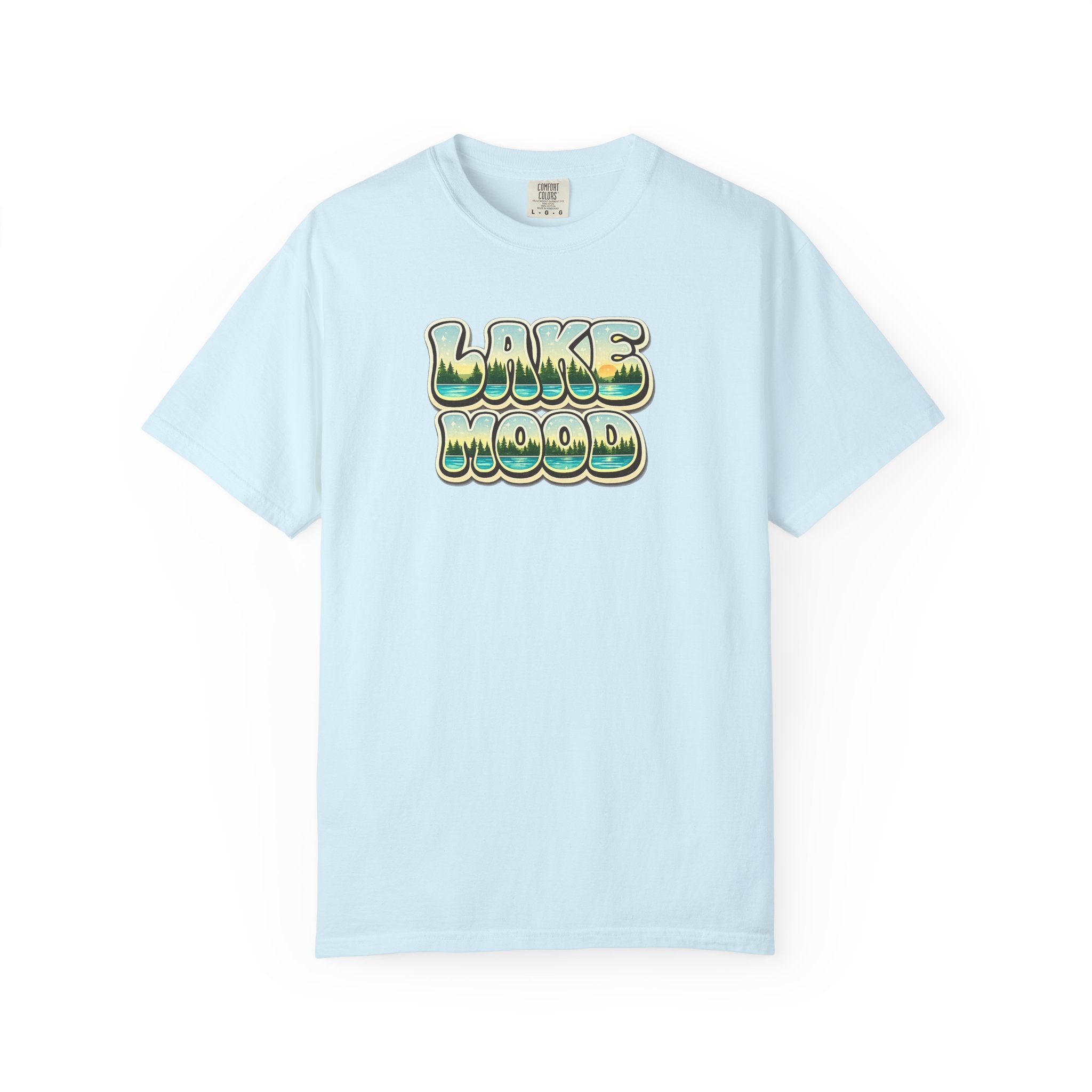 Lake Mood T-Shirt — Retro Bubble Letter Graphic Tee