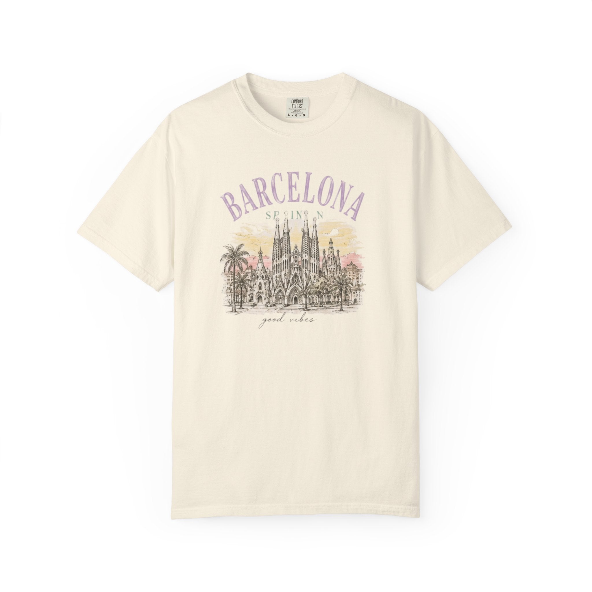 Barcelona Sunset T-Shirt —Barcelona Graphic Tshirt