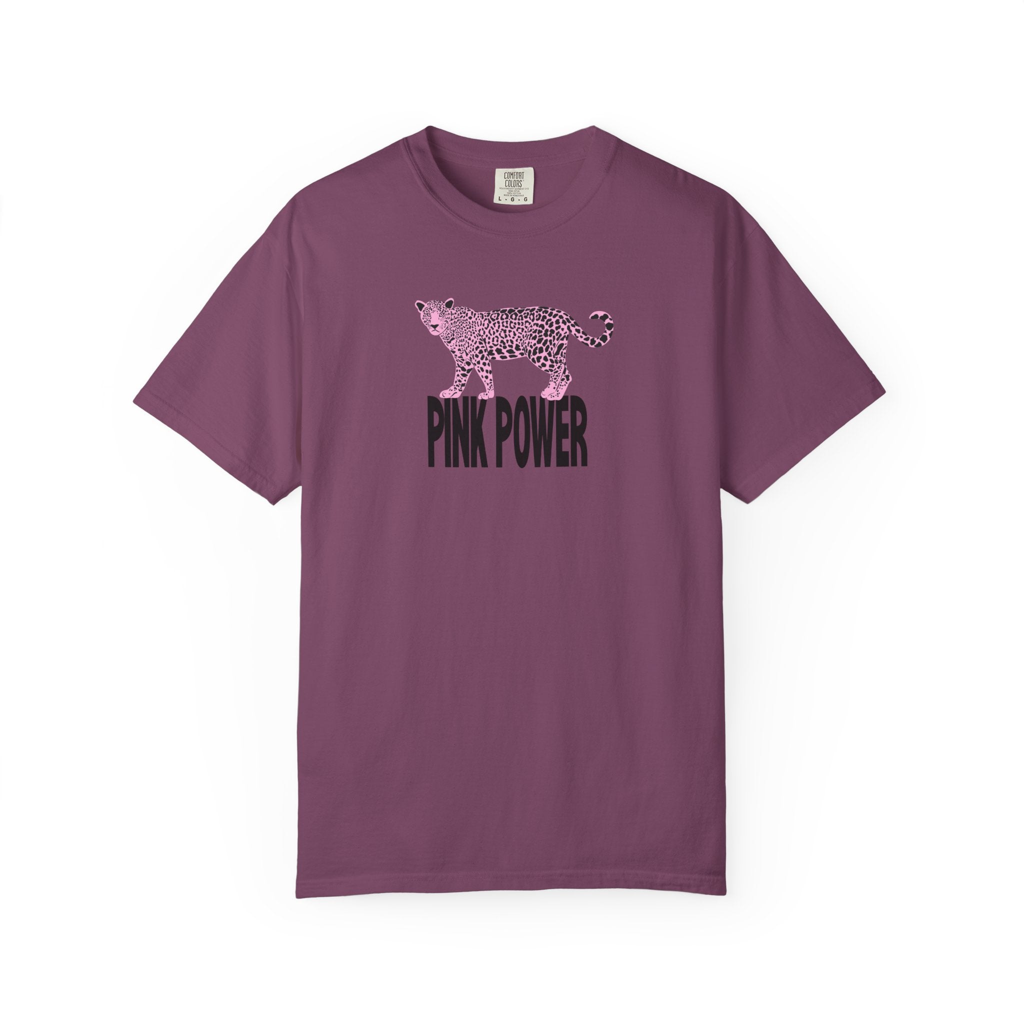 Pink Power Leopard T‑Shirt- Leopard Pink Graphic Tshirt