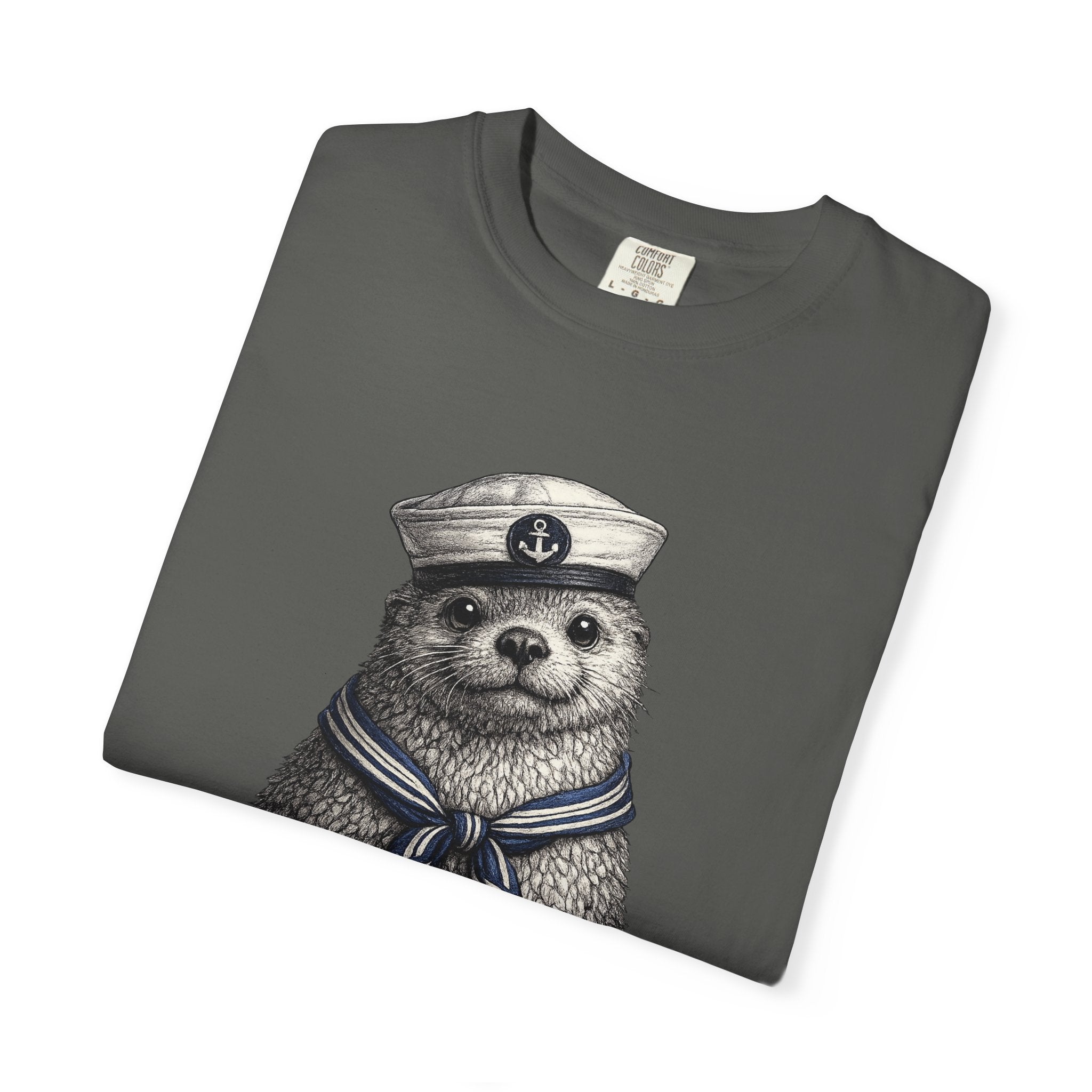 Otter Sailor Graphic T-Shirt — Cute Otter Animal Tee