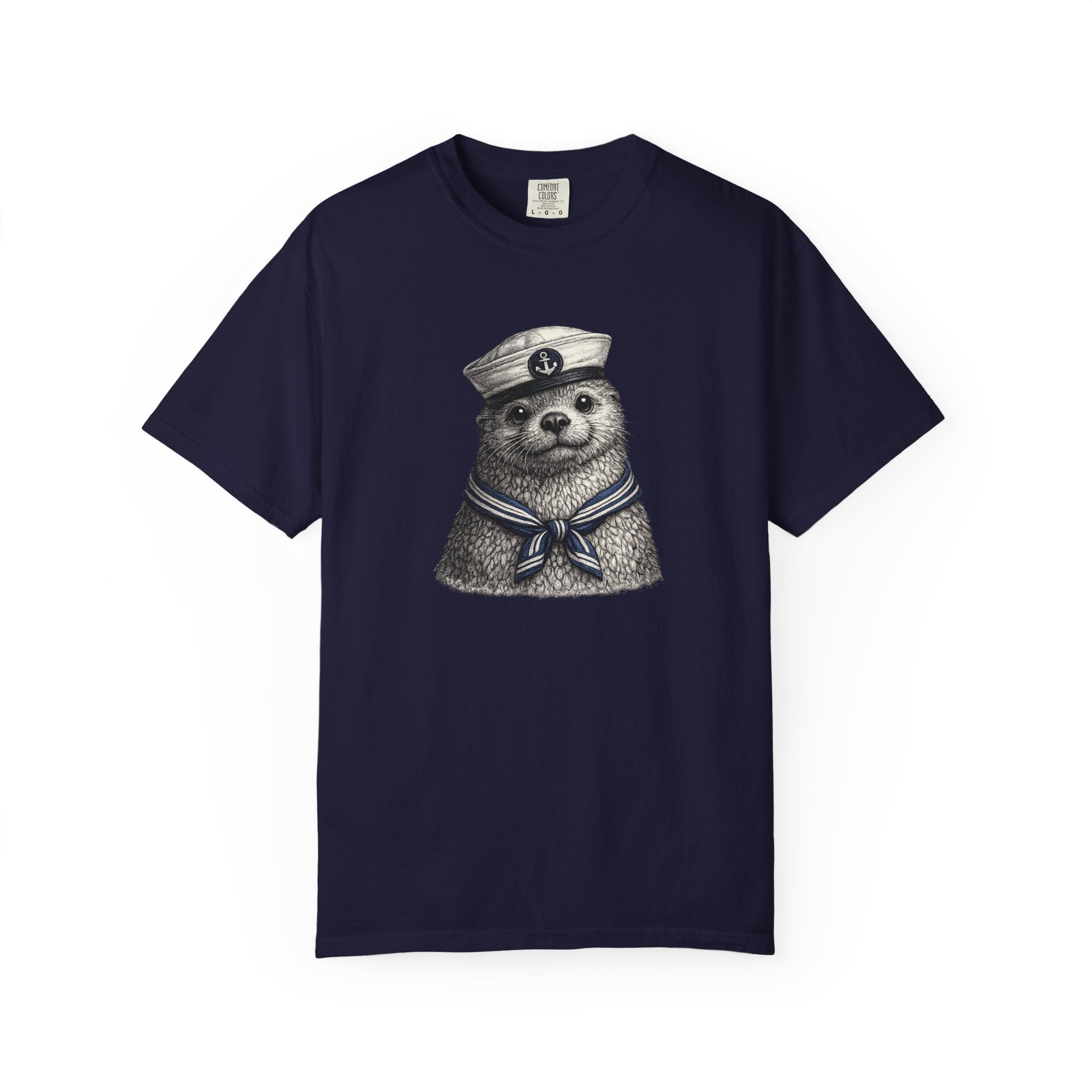 Otter Sailor Graphic T-Shirt — Cute Otter Animal Tee