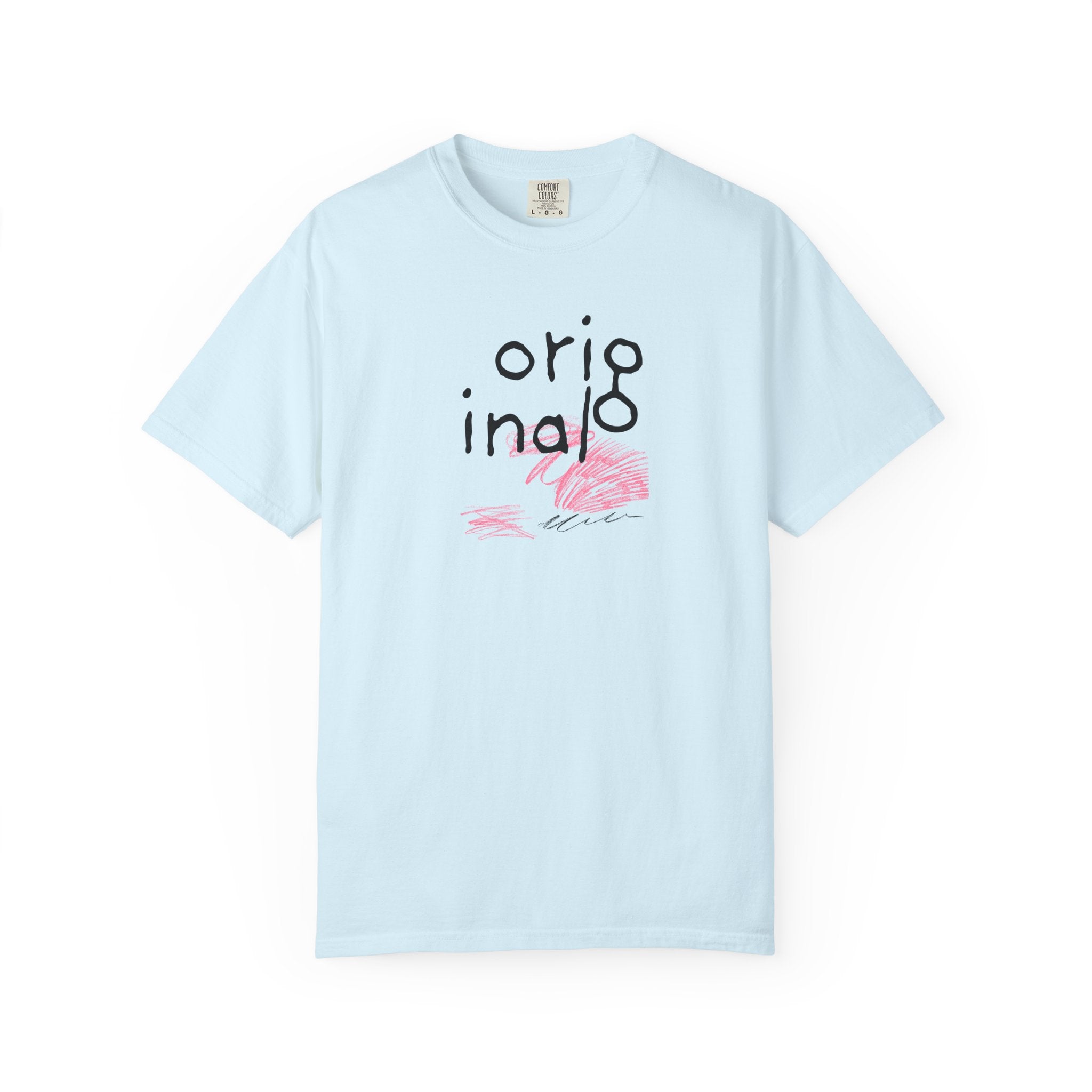 Original Graphic T-Shirt — 'original' Handwritten Design with Pink Brushstroke