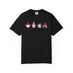 Patriotic Gnomes T-Shirt | American Flag Gnome Trio Tee