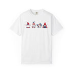 Patriotic Gnomes T-Shirt | American Flag Gnome Trio Tee